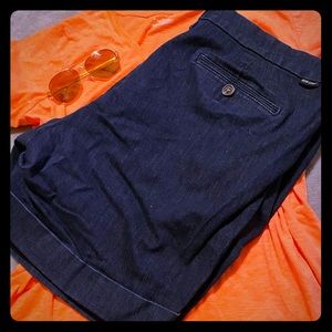 24W dark jean shorts